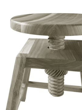 INVITO C-640 - Low solid wood stool height-adjustable by Dale Italia - view 3